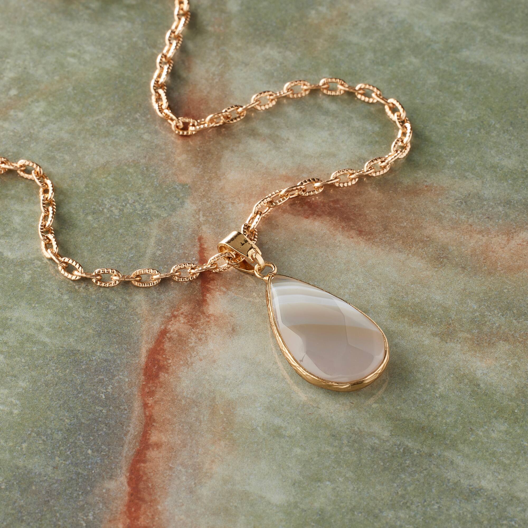 Gray Agate Teardrop Pendant by Bead Landing™